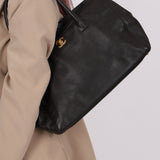 Chanel 2008 Chocolate Executive Cerf Medium Tote - FashioNica