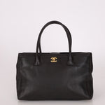 Chanel 2008 Chocolate Executive Cerf Medium Tote - FashioNica