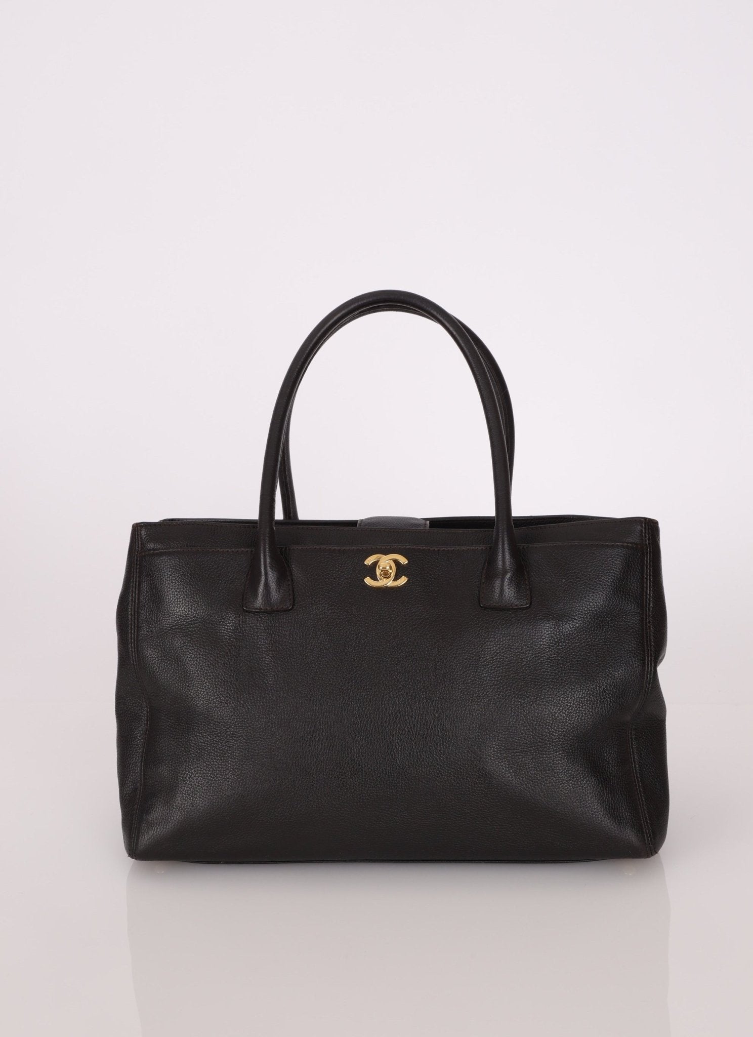 Chanel 2008 Chocolate Executive Cerf Medium Tote - FashioNica