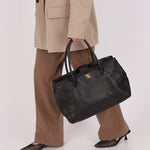 Chanel 2008 Chocolate Executive Cerf Medium Tote - FashioNica