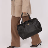 Chanel 2008 Chocolate Executive Cerf Medium Tote - FashioNica