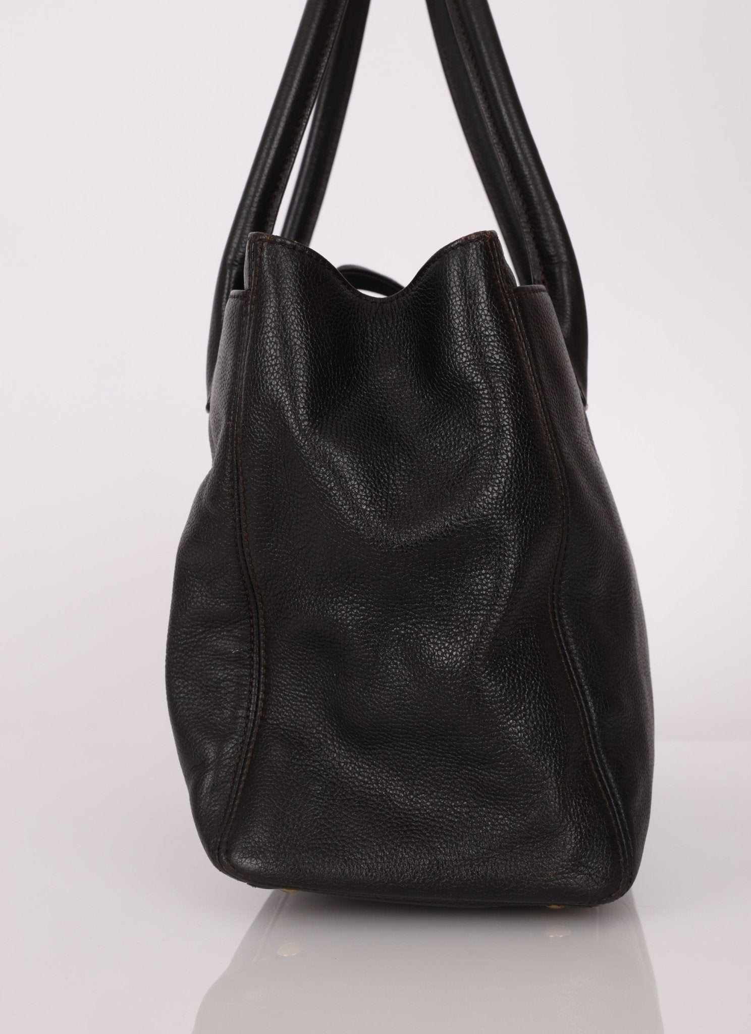 Chanel 2008 Chocolate Executive Cerf Medium Tote - FashioNica