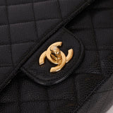 Chanel 2008 Classic Caviar Medium Double Flap Bag 24K GP - FashioNica
