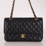Chanel 2008 Classic Caviar Medium Double Flap Bag 24K GP - FashioNica