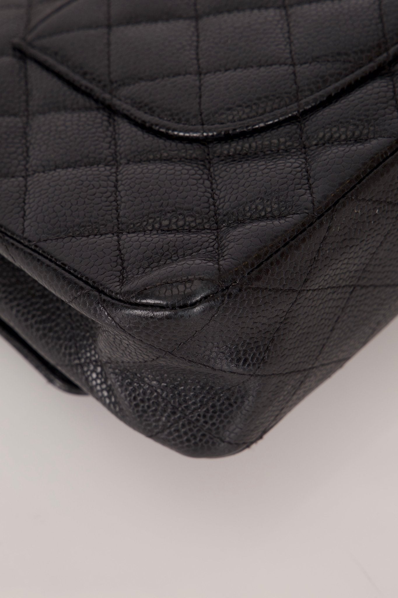 Chanel 2008 Classic Caviar Medium Double Flap Bag 24K GP - FashioNica