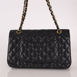 Chanel 2008 Classic Caviar Medium Double Flap Bag 24K GP - FashioNica