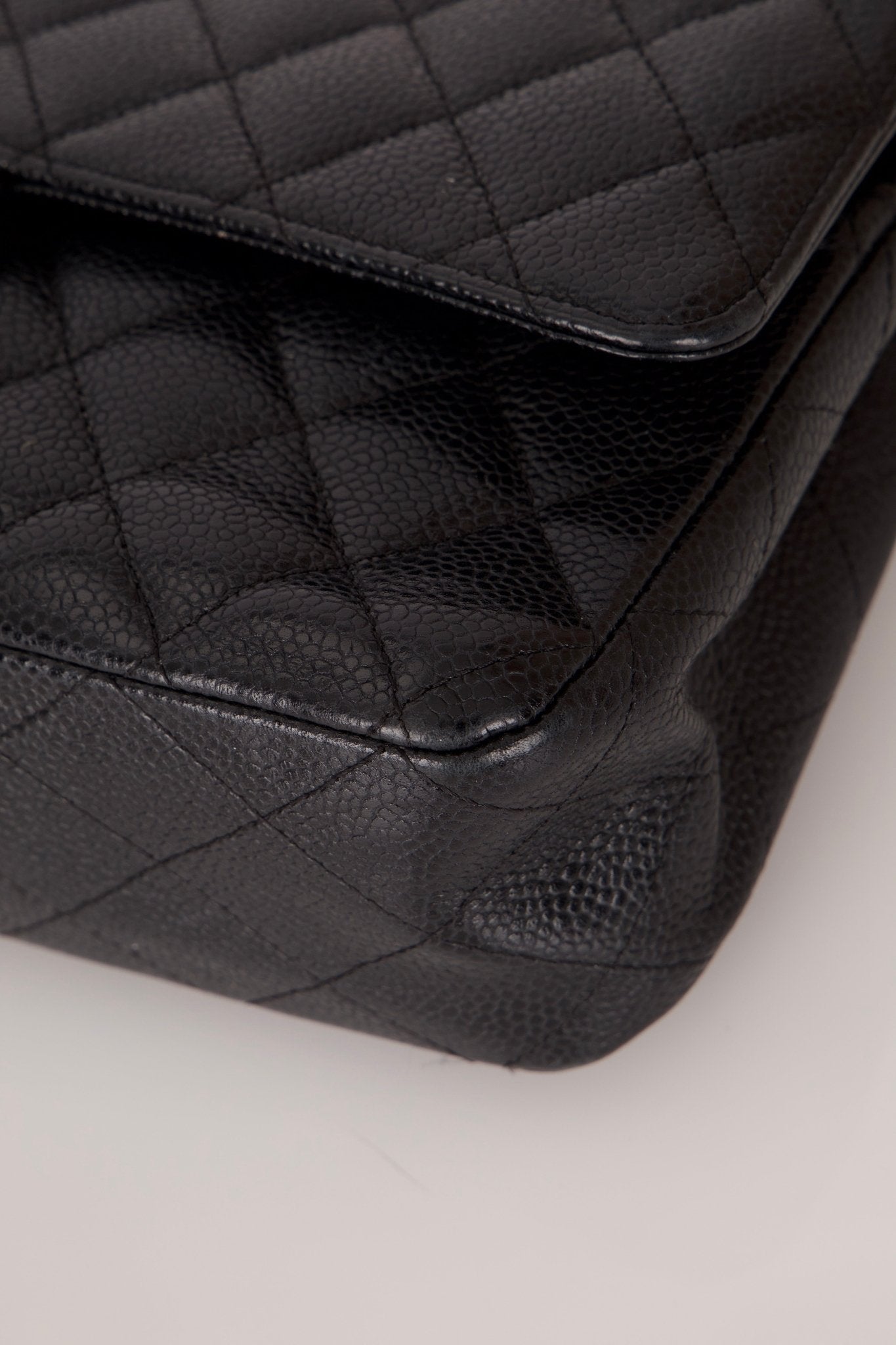 Chanel 2008 Classic Caviar Medium Double Flap Bag 24K GP - FashioNica