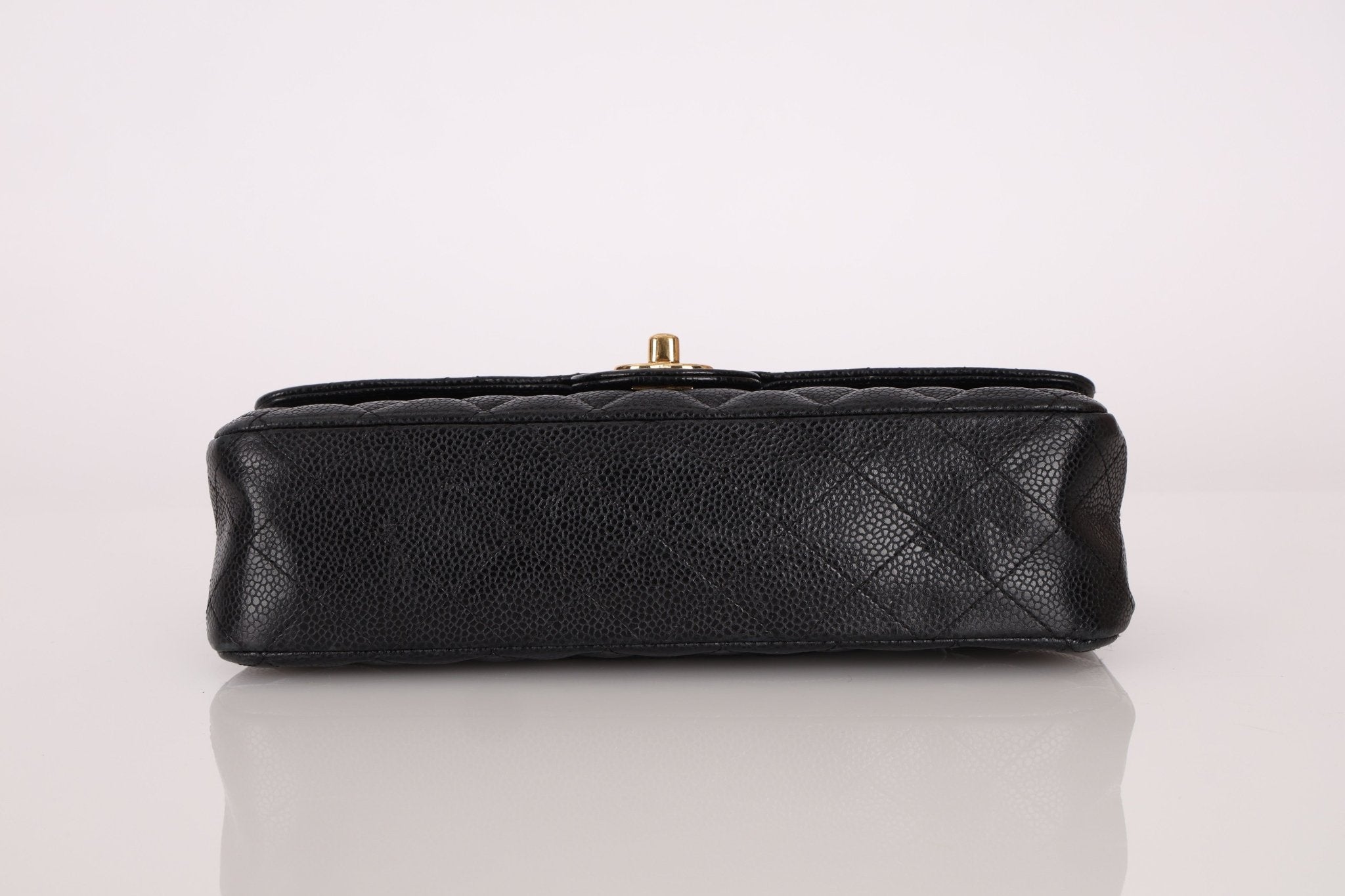 Chanel 2008 Classic Caviar Medium Double Flap Bag 24K GP - FashioNica