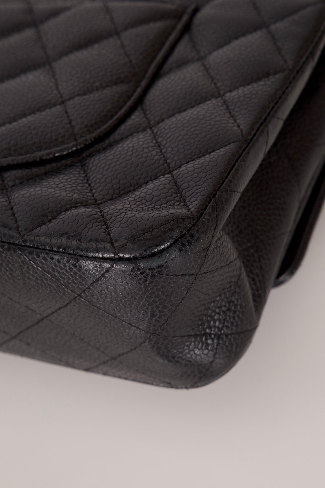 Chanel 2008 Classic Caviar Medium Double Flap Bag 24K GP - FashioNica