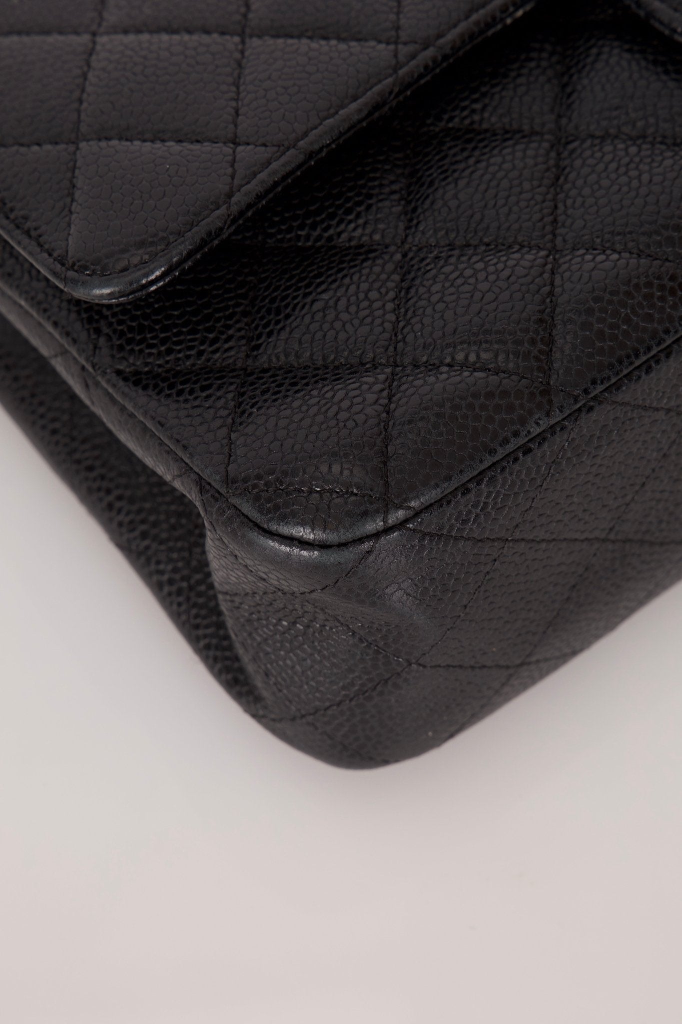 Chanel 2008 Classic Caviar Medium Double Flap Bag 24K GP - FashioNica