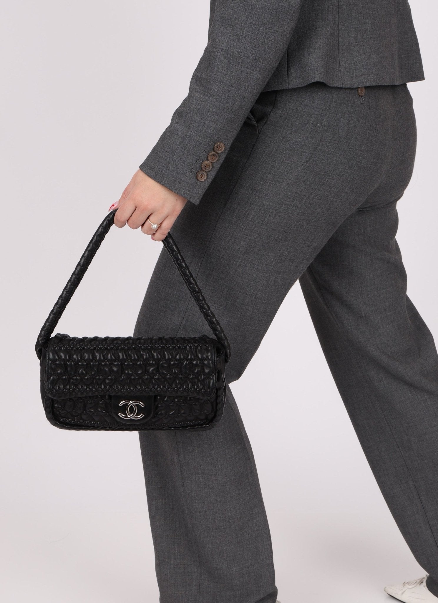 Chanel 2008 Hidden Chain Lambskin Flap Bag - FashioNica