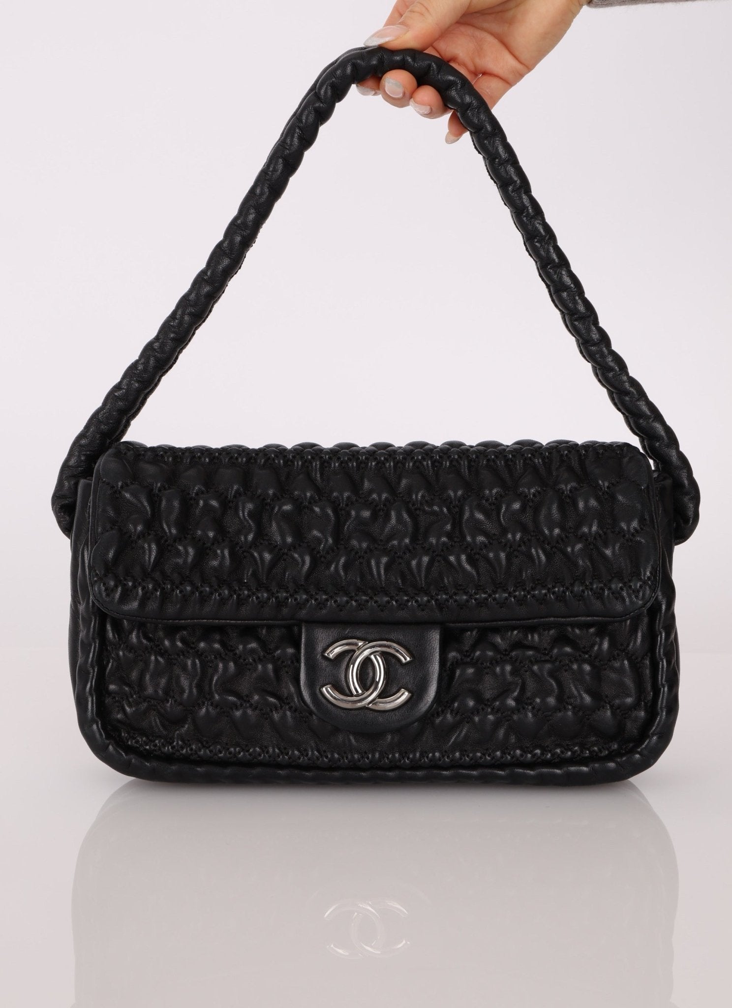 Chanel 2008 Hidden Chain Lambskin Flap Bag - FashioNica