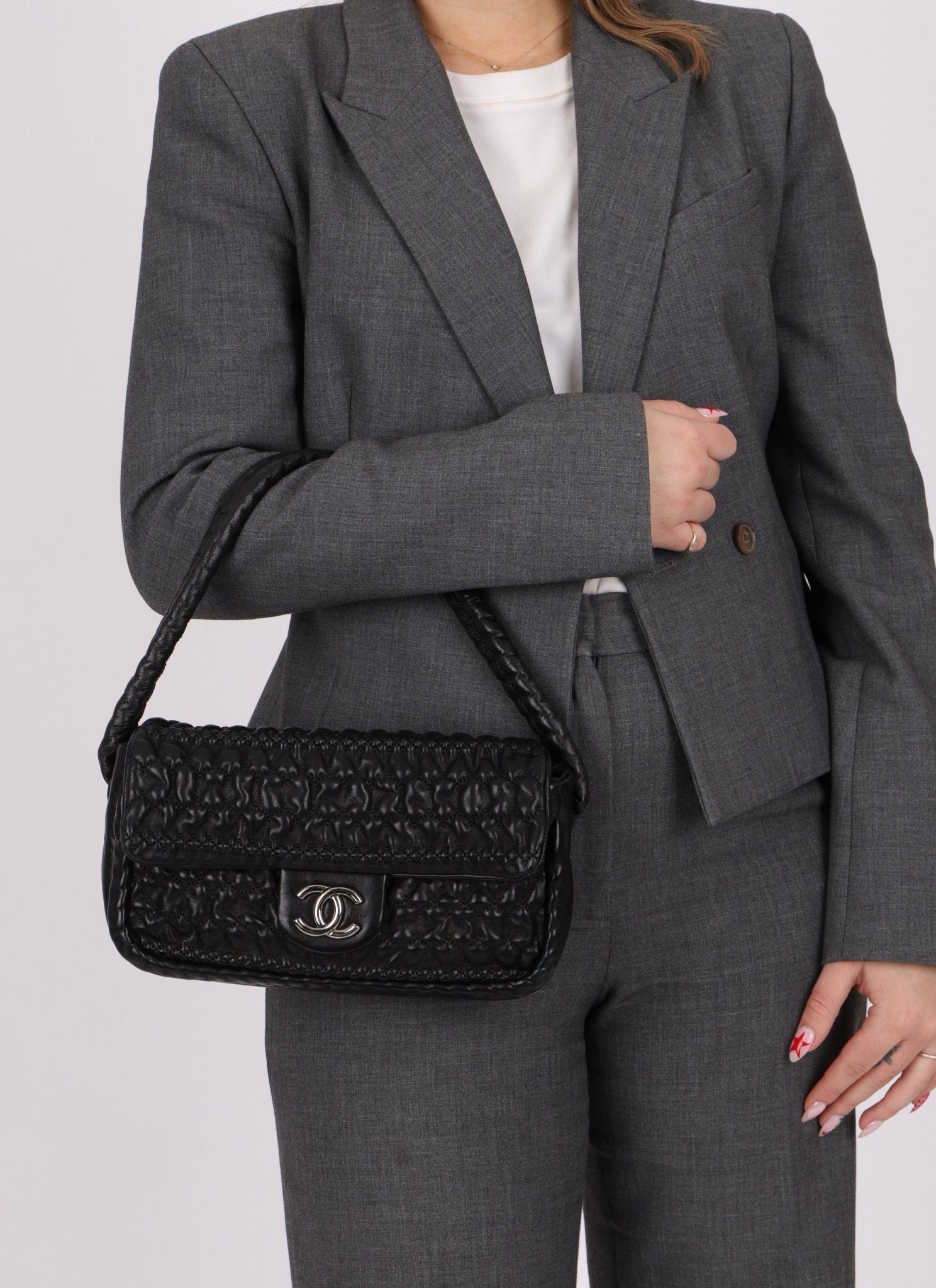 Chanel 2008 Hidden Chain Lambskin Flap Bag - FashioNica