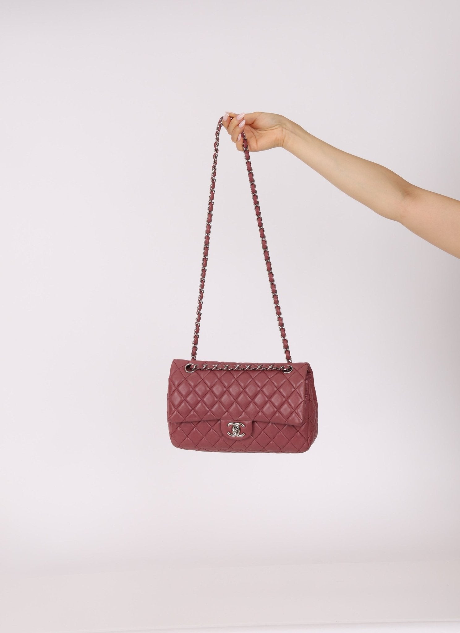 Chanel 2008 Lambskin Dusty Mauve Soft Medium Double Flap - FashioNica