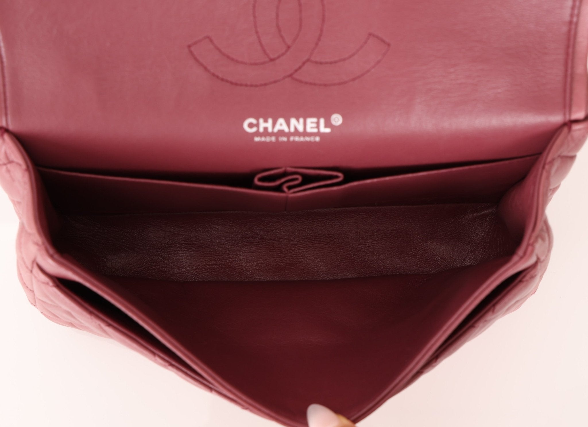 Chanel 2008 Lambskin Dusty Mauve Soft Medium Double Flap - FashioNica