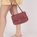 Chanel 2008 Lambskin Dusty Mauve Soft Medium Double Flap - FashioNica