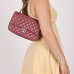 Chanel 2008 Lambskin Dusty Mauve Soft Medium Double Flap - FashioNica