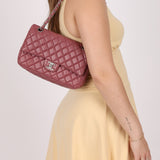 Chanel 2008 Lambskin Dusty Mauve Soft Medium Double Flap - FashioNica