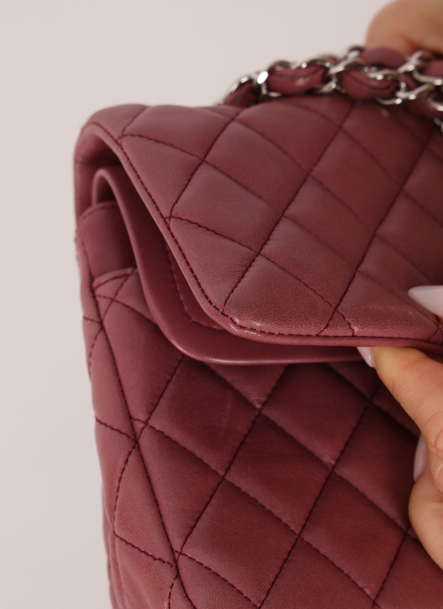 Chanel 2008 Lambskin Dusty Mauve Soft Medium Double Flap - FashioNica