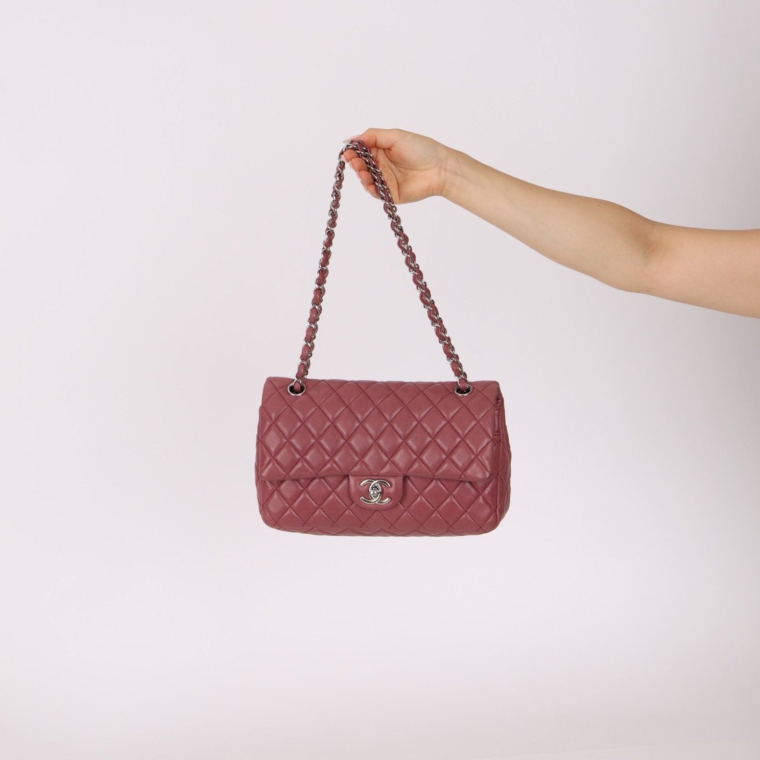 Chanel 2008 Lambskin Dusty Mauve Soft Medium Double Flap - FashioNica