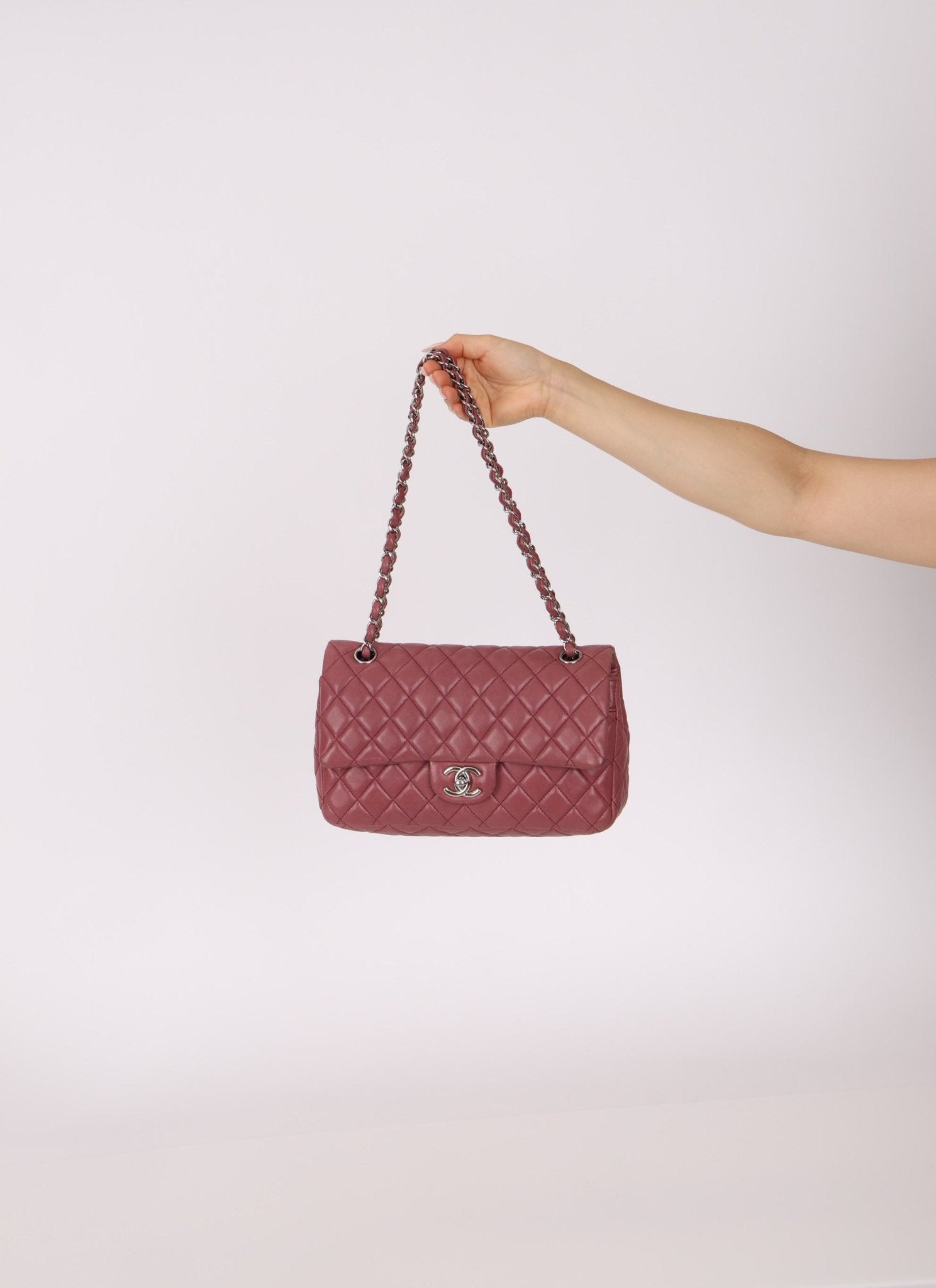 Chanel 2008 Lambskin Dusty Mauve Soft Medium Double Flap - FashioNica