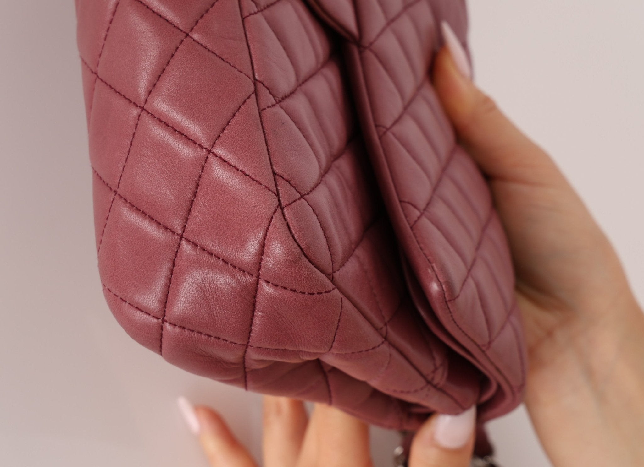 Chanel 2008 Lambskin Dusty Mauve Soft Medium Double Flap - FashioNica