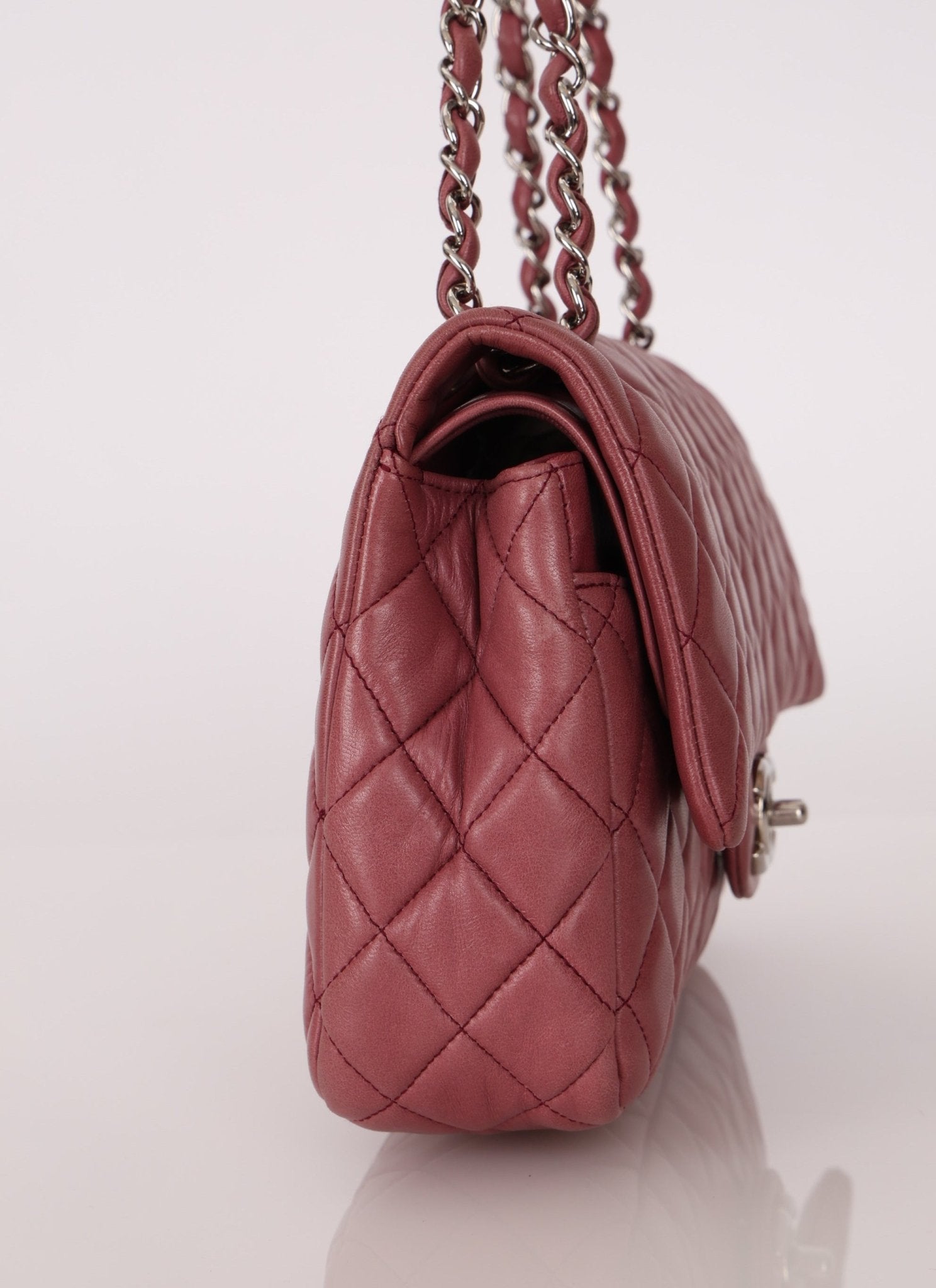 Chanel 2008 Lambskin Dusty Mauve Soft Medium Double Flap - FashioNica