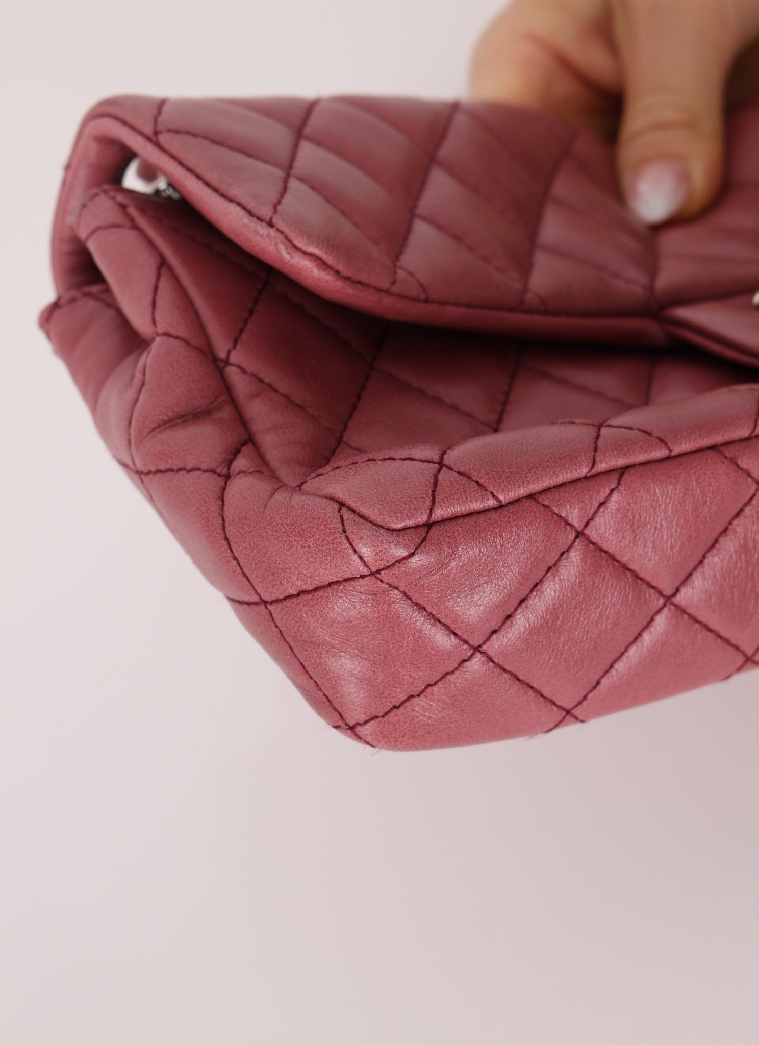 Chanel 2008 Mauve Rose Soft Lambskin East West Classic Flap - FashioNica