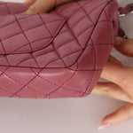 Chanel 2008 Mauve Rose Soft Lambskin East West Classic Flap - FashioNica