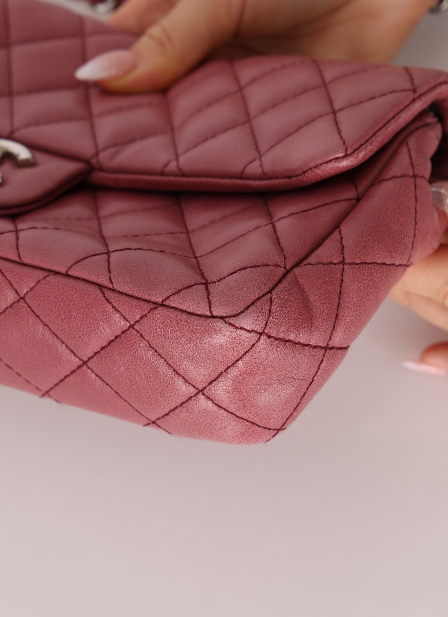 Chanel 2008 Mauve Rose Soft Lambskin East West Classic Flap - FashioNica