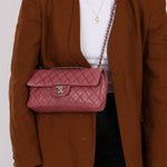Chanel 2008 Mauve Rose Soft Lambskin East West Classic Flap - FashioNica