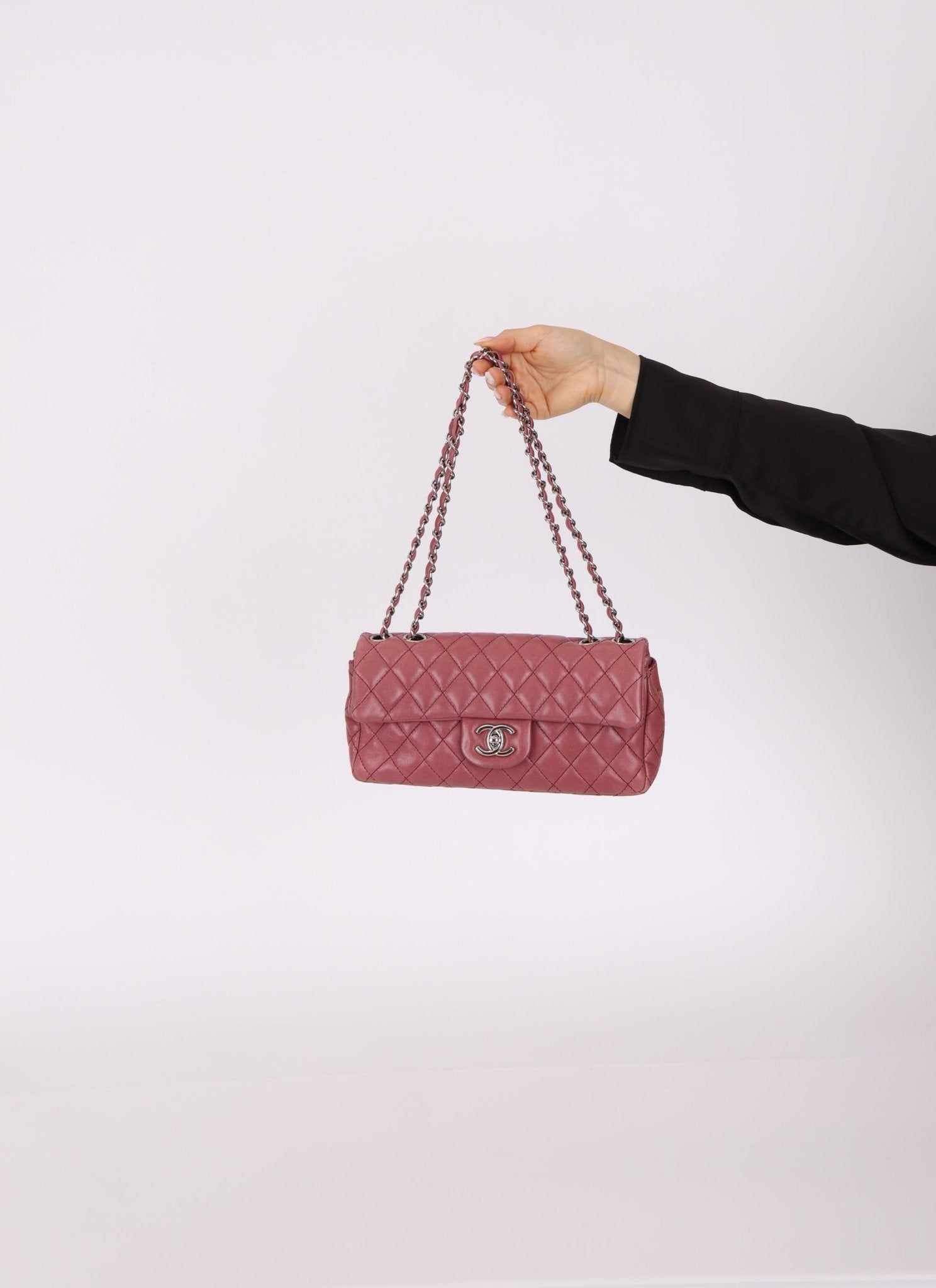 Chanel 2008 Mauve Rose Soft Lambskin East West Classic Flap - FashioNica