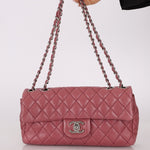 Chanel 2008 Mauve Rose Soft Lambskin East West Classic Flap - FashioNica