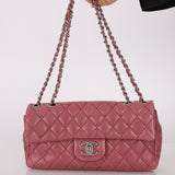 Chanel 2008 Mauve Rose Soft Lambskin East West Classic Flap - FashioNica