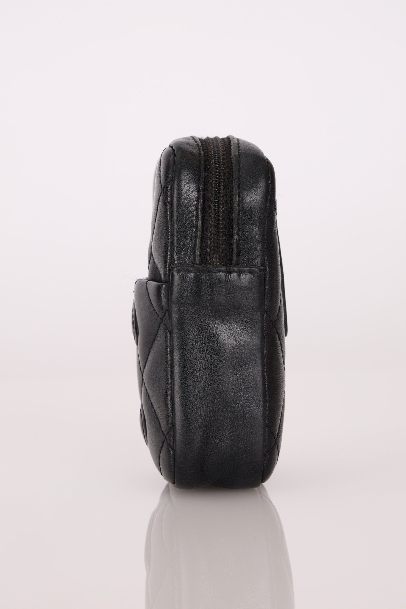 Chanel 2008 Quilted Calfskin Cambon Pouch - FashioNica