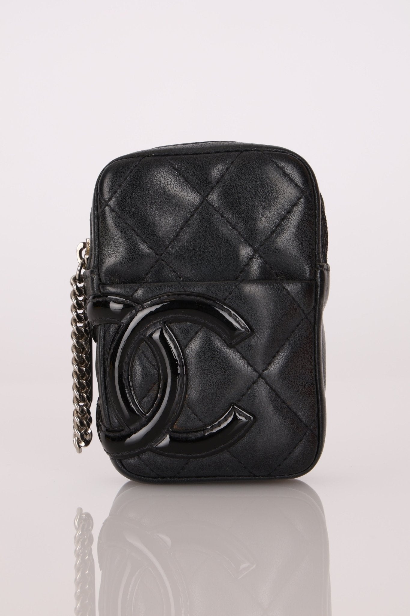 Chanel 2008 Quilted Calfskin Cambon Pouch - FashioNica