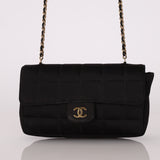 Chanel 2008 Satin Mini Chocolate Bar Flap Bag - FashioNica