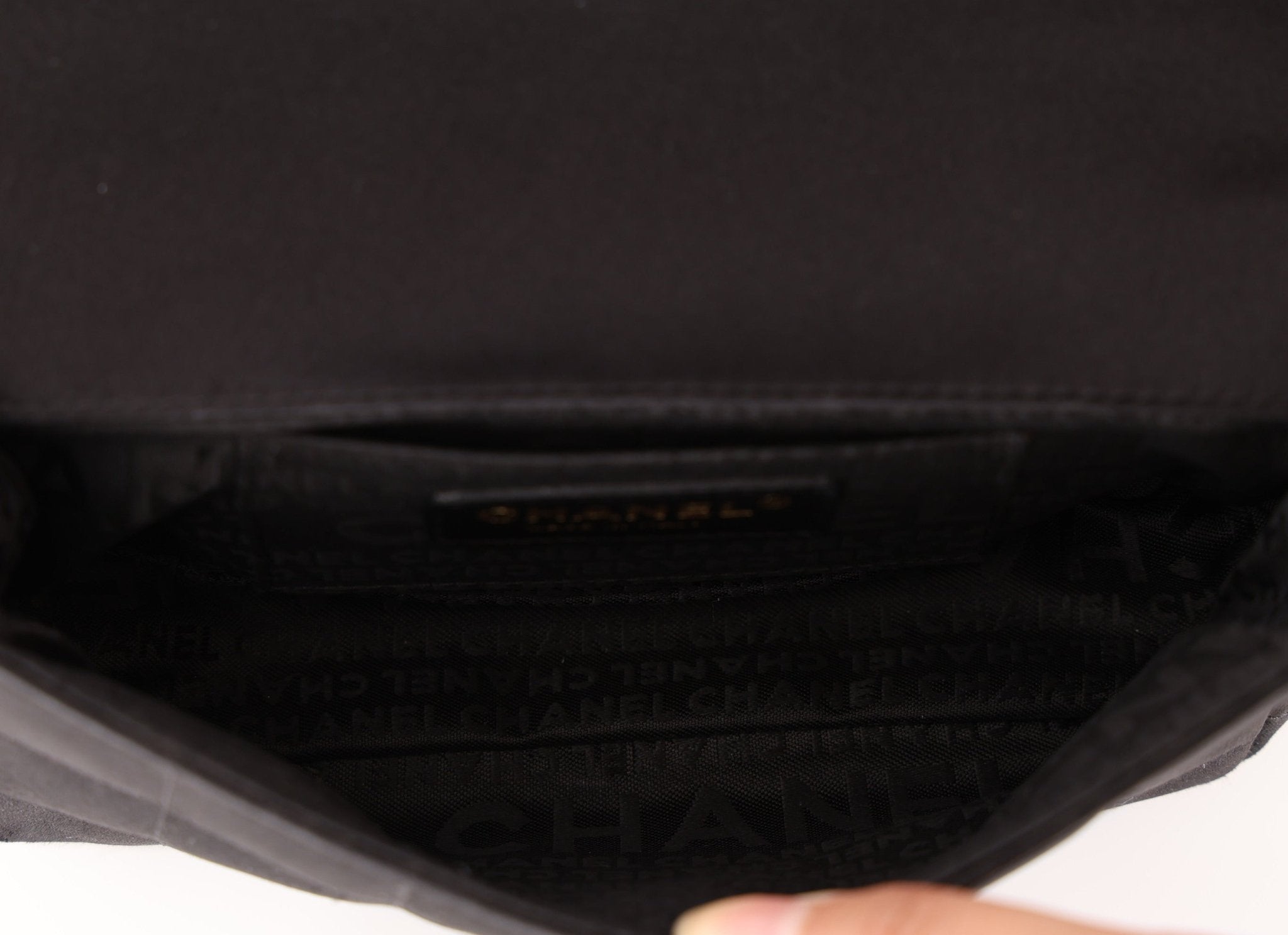 Chanel 2008 Satin Mini Chocolate Bar Flap Bag - FashioNica