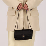 Chanel 2008 Satin Mini Chocolate Bar Flap Bag - FashioNica