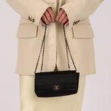 Chanel 2008 Satin Mini Chocolate Bar Flap Bag - FashioNica