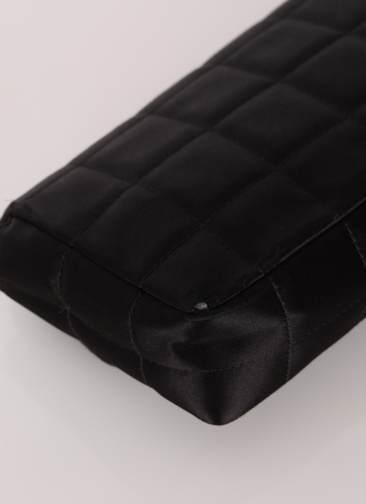 Chanel 2008 Satin Mini Chocolate Bar Flap Bag - FashioNica