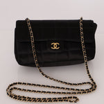 Chanel 2008 Satin Mini Chocolate Bar Flap Bag - FashioNica