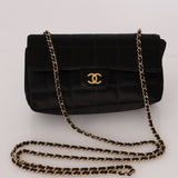 Chanel 2008 Satin Mini Chocolate Bar Flap Bag - FashioNica