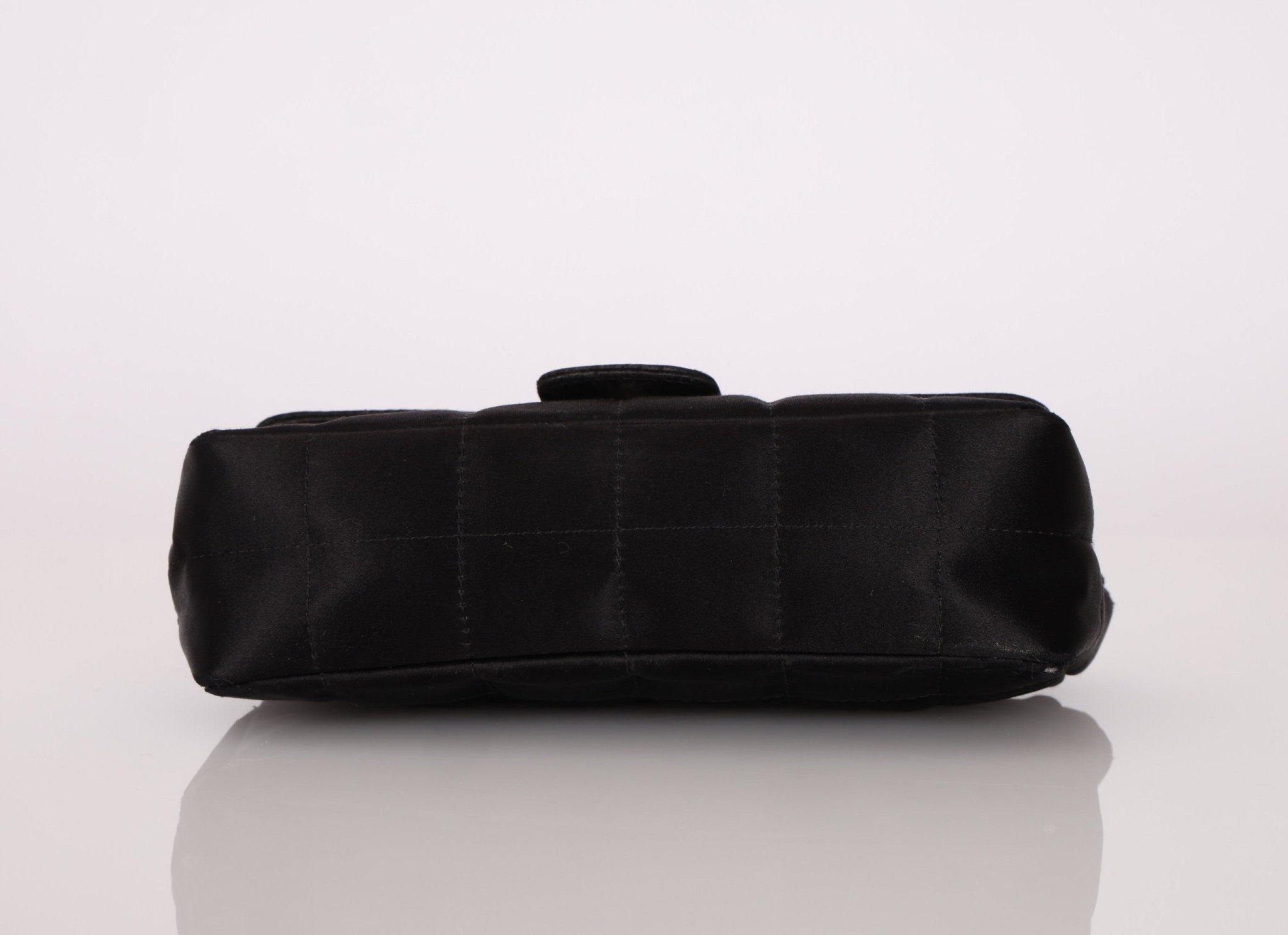 Chanel 2008 Satin Mini Chocolate Bar Flap Bag - FashioNica