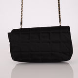 Chanel 2008 Satin Mini Chocolate Bar Flap Bag - FashioNica