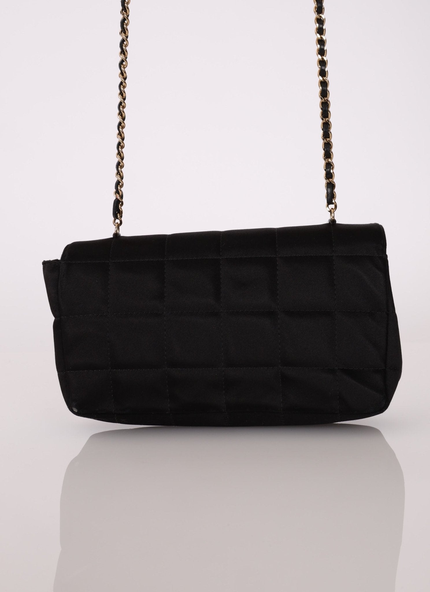 Chanel 2008 Satin Mini Chocolate Bar Flap Bag - FashioNica