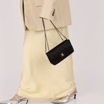Chanel 2008 Satin Mini Chocolate Bar Flap Bag - FashioNica