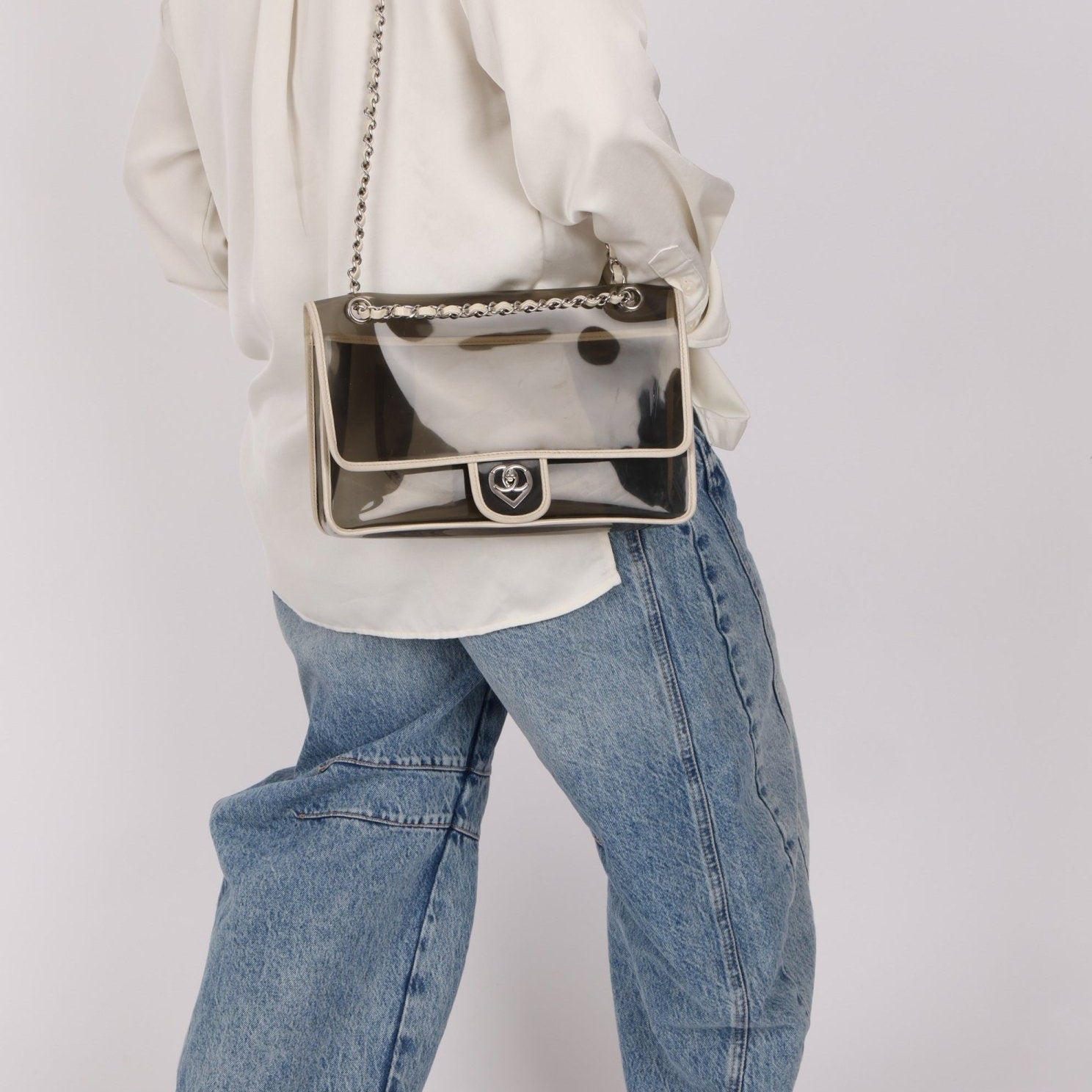 Chanel 2008 Transparent Heart Classic Flap - FashioNica