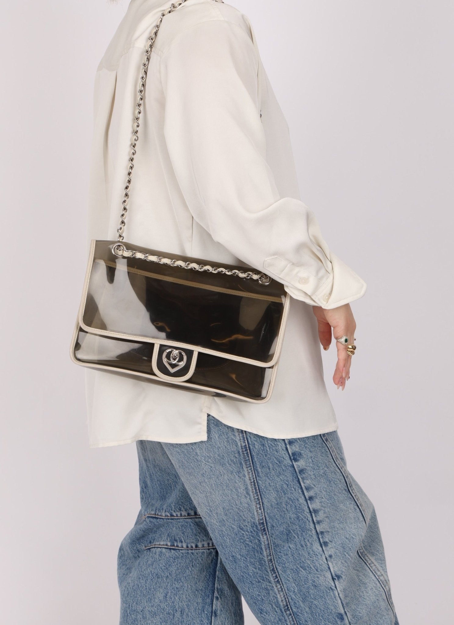 Chanel 2008 Transparent Heart Classic Flap - FashioNica