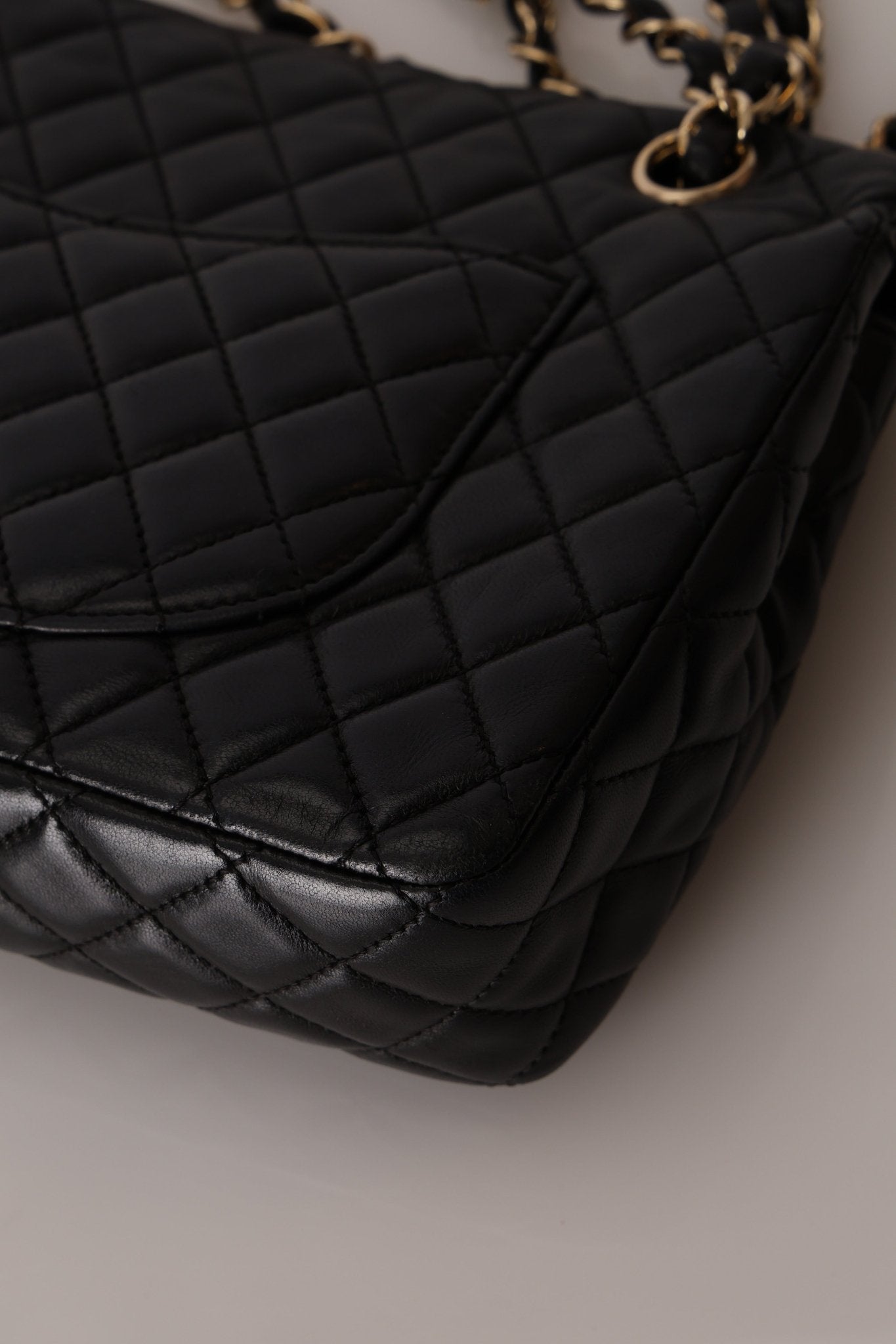 Chanel 2009 Black Lambskin Valentine Medium Chain Flap Bag - FashioNica